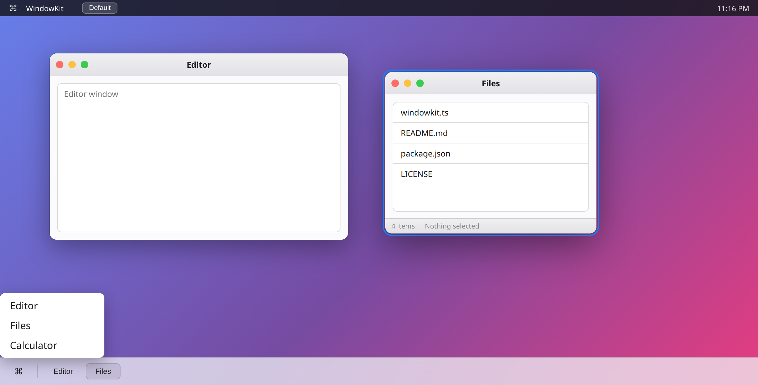 Start menu