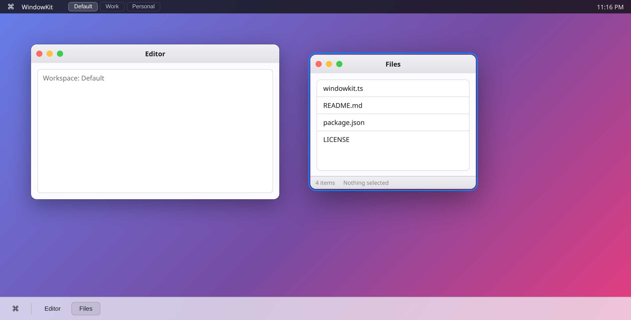 Workspaces