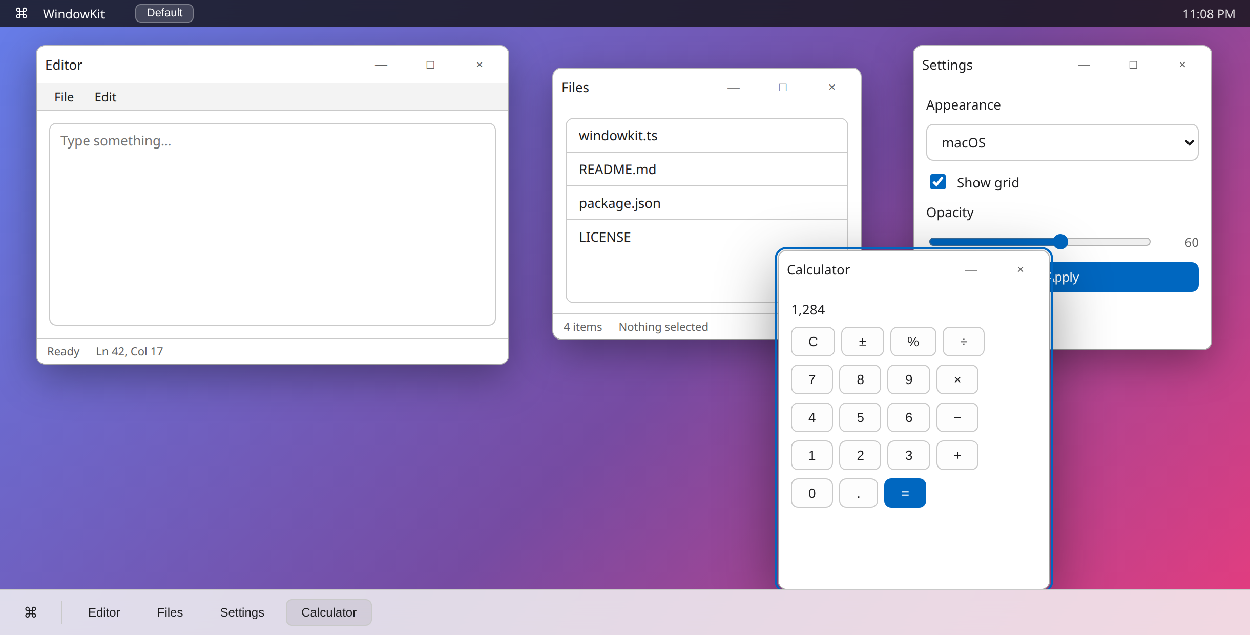 Windows theme